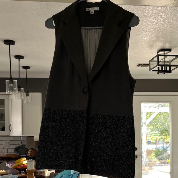 CAbi Jackets & Blazers - CAbi Two-Tone Black and Gray Vest